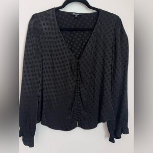 Madewell Black Polka Dot Blouse
